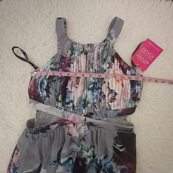 LITTLE Mistress Floral Halter Maxi Dress Sz 12 NWT - Picture 11 of 13